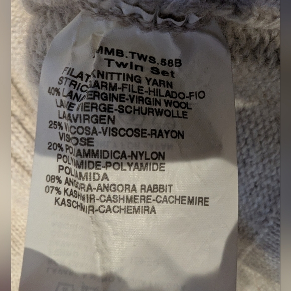 MaxMara V-neck sweater twin set in soft wool, viscose & cashmere Size XL - Picture 14 of 17